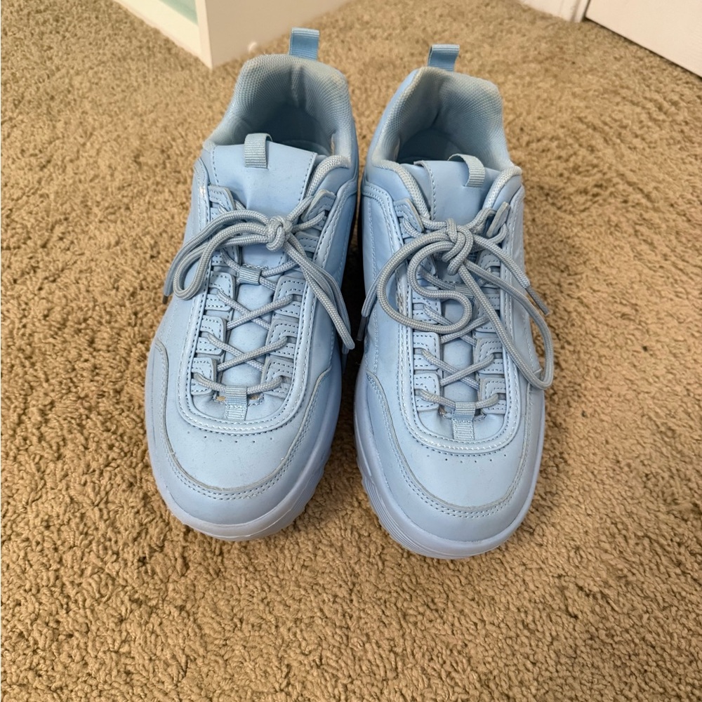 Dolls Kill Light Blue Platform Sneakers - Picture 3 of 3